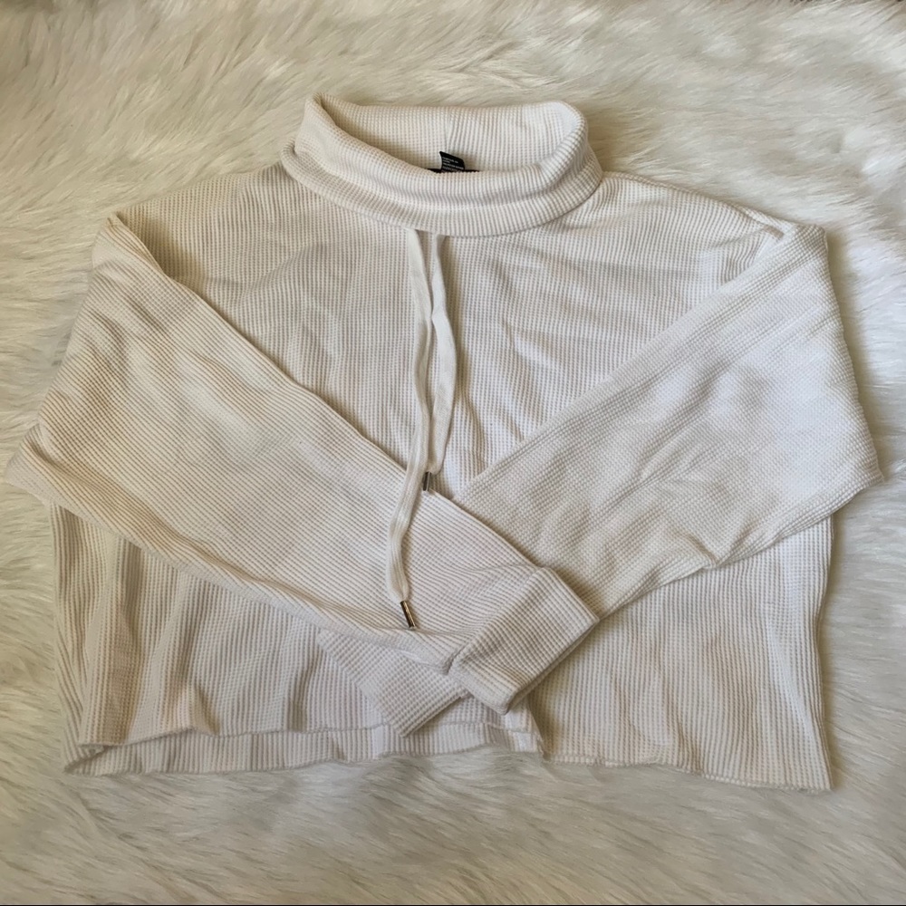 Cropped turtleneck sweater